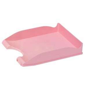Bandeja Plástico Apilable Rosa Pastel