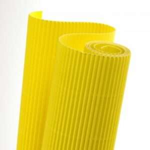 Rollo Cartón Ondulado Amarillo Limón