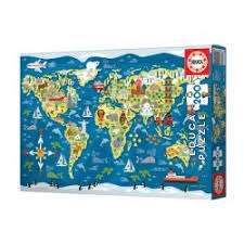 Puzzle Educa 200 Piezas Mapamundi