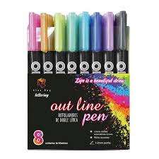 8 Rotuladores Outliner Bicolor